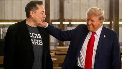 Elon Musk says he's ‘all in’ on Donald Trump during Tucker Carlson interview (Photographer: Justin Merriman/Bloomberg) (Bloomberg) Elon Musk says he's ‘all in’ on Donald Trump during Tucker Carlson interview (Photographer: Justin Merriman/Bloomberg) (Bloomberg)