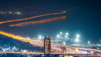 The total number of vehicles using India’s longest sea bridge rose from 5.20 lakh in January to over 7.25 lakh in August. (ANI) The total number of vehicles using India’s longest sea bridge rose from 5.20 lakh in January to over 7.25 lakh in August. (ANI)