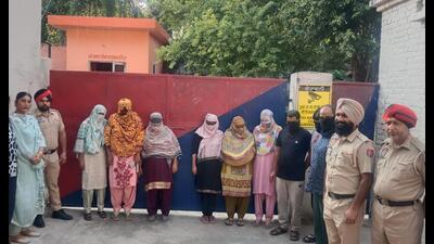 The accused in police custody in Mohali. (HT)
