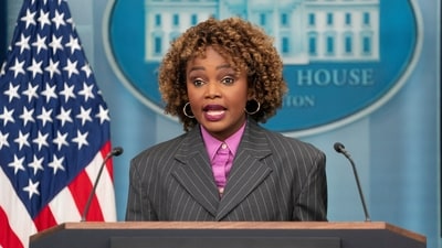 Karine Jean-Pierre storms out after heated exchange with reporter over aid to Lebanon during hurricane season (REUTERS/Nathan Howard) (REUTERS)