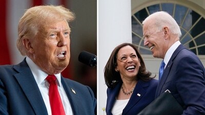 Donald Trump says Hurricane Helene victims are ‘being stood up’ by Joe Biden and Kamala Harris (AP Photo/Alex Brandon, AP Photo/Evan Vucci) Donald Trump says Hurricane Helene victims are ‘being stood up’ by Joe Biden and Kamala Harris (AP Photo/Alex Brandon, AP Photo/Evan Vucci)