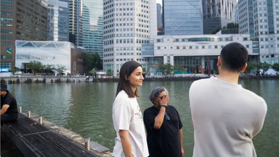 Alia Bhatt and Vedang Raina share a light moment at the Singapore River. The film releases on October 11. Alia Bhatt and Vedang Raina share a light moment at the Singapore River. The film releases on October 11.