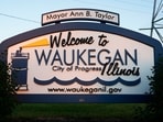 A Welcome to Waukegan City sign is seen in Waukegan, Ill., Wednesday, Sept. 25, 2024. (AP Photo/Nam Y. Huh) A Welcome to Waukegan City sign is seen in Waukegan, Ill., Wednesday, Sept. 25, 2024. (AP Photo/Nam Y. Huh)