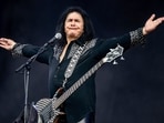 Gene Simmons, singer of the band "Kiss," performs at the Wacken Open Air metal music festival, in Wacken, Germany, Friday, Aug. 2, 2024. (Axel Heimken/dpa via AP)