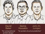 David Baker, Demis Hassabis, and John Jumper.