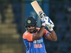 India's Sanju Samson was dismissed for just 10 in the second T20I.