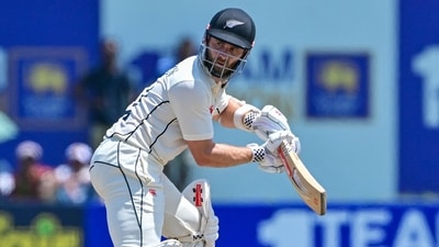 Kane Williamson watches the ball after playing a shot during the third day of the second Test cricket match between Sri Lanka and New Zealand (AFP) Kane Williamson watches the ball after playing a shot during the third day of the second Test cricket match between Sri Lanka and New Zealand (AFP)