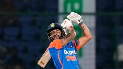 Reddy smashed 74 in 34 balls, it was his maiden international half-century and it came in just his second match. He hit seven sixes and four fours. (PTI) Reddy smashed 74 in 34 balls, it was his maiden international half-century and it came in just his second match. He hit seven sixes and four fours. (PTI)