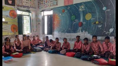 Primary School, Rithora, Jarwal development block in Bahraich. (HT Photo) Primary School, Rithora, Jarwal development block in Bahraich. (HT Photo)