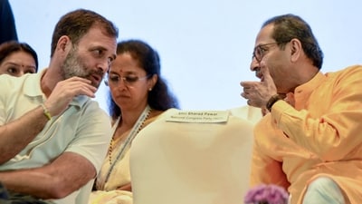 Rahul Gandhi with Uddhav Thackeray (File photo) Rahul Gandhi with Uddhav Thackeray (File photo)