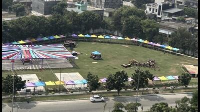 The Jaypee Wish Town resident, in his plea, argued that Durga Puja festivities were being used as a pretext for commercial activities, potentially harming the environment and restricting residents’ access to the public park. (HT Photo) The Jaypee Wish Town resident, in his plea, argued that Durga Puja festivities were being used as a pretext for commercial activities, potentially harming the environment and restricting residents’ access to the public park. (HT Photo)