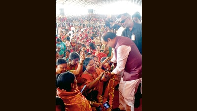 The Nationalist Congress Party (NCP) chief also laid foundation stone for multiple projects in the twin city via video conferencing, officials said. (HT PHOTO)