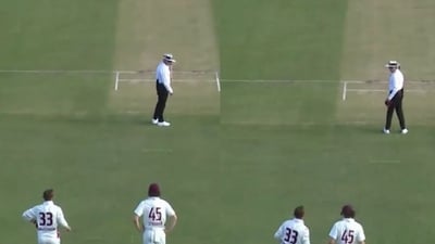 Marnus Labuschagne brings in a bizarre fielding change. Marnus Labuschagne brings in a bizarre fielding change.