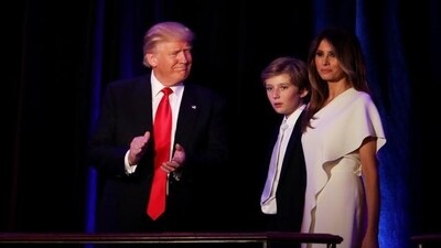 In her new book Melania, the former first lady laments that she and Barron experienced the “venom of cancel culture” in the weeks following the Capitol incident on January 6. (AFP Photo)