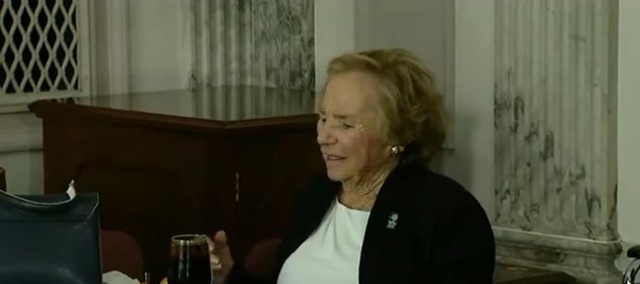 Ethel Kennedy, 96, hospitalised after suffering stroke in her sleep (CBS Boston screenshot/YouTube) Ethel Kennedy, 96, hospitalised after suffering stroke in her sleep (CBS Boston screenshot/YouTube)