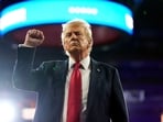 Republican presidential nominee former President Donald Trump gestures at a campaign rally at the Santander Arena, Wednesday, Oct. 9, 2024, in Reading, Pa. (AP Photo/Alex Brandon)