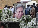 Ratan Tata death: People gather to pay their respects to Indian industrialist Ratan Tata at the National Centre for the Performing Arts (NCPA).