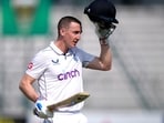 England's Harry Brook acknowledges crowd as he walks off the field after his dismissal on 317 run during the fourth day of the first Test England's Harry Brook acknowledges crowd as he walks off the field after his dismissal on 317 run during the fourth day of the first Test
