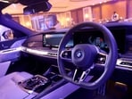 An interior of a BMW i7 electric car is seen during a press conference announcing a joint venture between Tata Technologies and BMW Group, in Mumbai, India, October 8, 2024