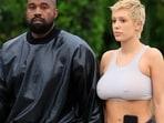 Kanye West with his wife Bianca Censori. Kanye West with his wife Bianca Censori.