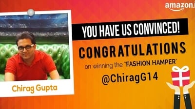 A man named Chirag Gupta has won several Amazon India contests, sparking accusations of bias (X/@amazonIN) A man named Chirag Gupta has won several Amazon India contests, sparking accusations of bias (X/@amazonIN)