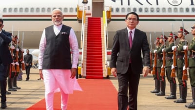 Modi’s visit to Laos comes as India marks a decade of its “Act East” policy. (X) Modi’s visit to Laos comes as India marks a decade of its “Act East” policy. (X)