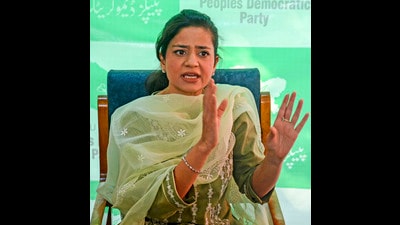 PDP leader ltija Mufti addresses a press conference at the PDP headquarters in Srinagar. (PTI) PDP leader ltija Mufti addresses a press conference at the PDP headquarters in Srinagar. (PTI)