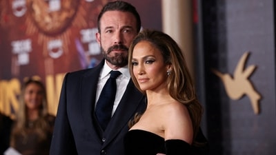 Ben Affleck and member Jennifer Lopez at a premiere for the film This Is Me... Now: A Love Story in Los Angeles, February 13, 2024. (REUTERS/Mario Anzuoni/File Photo) (REUTERS)