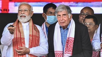 Prime Minister Narendra Modi paid tribute to Ratan Tata, in a post on X saying, "Ratan Tata endeared himself to people, thanks to his humility, kindness, unwavering commitment to making society better," (PTI) Prime Minister Narendra Modi paid tribute to Ratan Tata, in a post on X saying, "Ratan Tata endeared himself to people, thanks to his humility, kindness, unwavering commitment to making society better," (PTI)