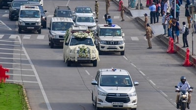 Ratan Tata's mortal remains were transported to the Worli Crematorium in Mumbai on Thursday for the final rites. (PTI)