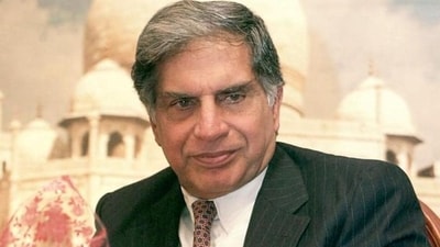 Tributes were paid to Padma Vibhushan Ratan Tata in the state cabinet meeting held today. (AFP file photo) Tributes were paid to Padma Vibhushan Ratan Tata in the state cabinet meeting held today. (AFP file photo)