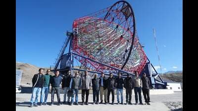 The Major Atmospheric Cherenkov Experiment observatory was inaugurated at Hanle in Ladakh. (HT) The Major Atmospheric Cherenkov Experiment observatory was inaugurated at Hanle in Ladakh. (HT)