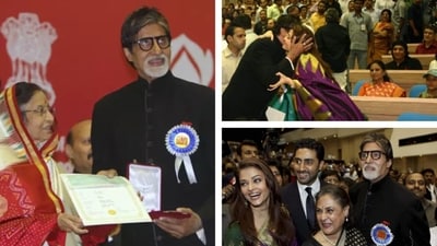 Aishwarya Rai, Jaya Bachchan had cheered for Amitabh Bachchan when he won the National Award for Paa. Aishwarya Rai, Jaya Bachchan had cheered for Amitabh Bachchan when he won the National Award for Paa.