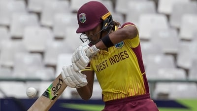 Skipper Hayley Matthews led the West Indies run-chase with 34 off 22 balls. (AP Photo) Skipper Hayley Matthews led the West Indies run-chase with 34 off 22 balls. (AP Photo)