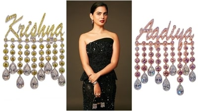Isha Ambani carries a personalised mini Kelly bag. Isha Ambani carries a personalised mini Kelly bag.