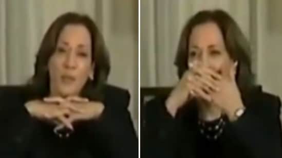 Kamala Harris appears distracted, caught saying ‘it’s a live broadcast’ on hot mic during Hurricane Milton briefing (@CollinRugg/X)