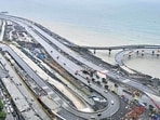 Mumbai, India – July 11, 2024: An aerial view of Dharamveer, Swarajya Rakshik Chhatrapati Sambhaji Maharaj Mumbai Coastal Road Project Phase 3 North route opened for vehicular traffic from 11 July 2024 in Mumbai India, on Thursday, July 11, 2024. (Photo by Bhushan Koyande/HT Photo) Mumbai, India – July 11, 2024: An aerial view of Dharamveer, Swarajya Rakshik Chhatrapati Sambhaji Maharaj Mumbai Coastal Road Project Phase 3 North route opened for vehicular traffic from 11 July 2024 in Mumbai India, on Thursday, July 11, 2024. (Photo by Bhushan Koyande/HT Photo)