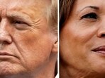  Former U.S. President Donald Trump in New York City, U.S. May 30, 2024 and U.S. Vice President Kamala Harris in Washington, U.S., July 22, 2024 in a combination of file photos. 