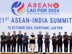 Vientiane [Laos], Oct 10 (ANI): Prime Minister Narendra Modi along with Secretary-General of ASEAN, Dr. Kao Kim Hourn and other dignitaries hold hands during the 21st ASEAN-India Summit, in Vientiane on Thursday. Secretary-General of ASEAN, Kao Kim Hourn. (ANI Photo) (DPR)