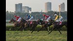 The Poonawalla Breeders Multi-Million race in progress at Mahalaxmi Racecourse in Mumbai on February 24, 2019. (Pratik Chorge/HT Photo)