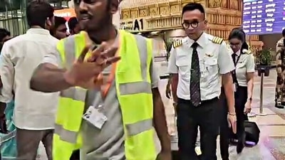 Crew members of Air India Express Flight IX 613 leave from the Tiruchirapalli airport. (ANI) Crew members of Air India Express Flight IX 613 leave from the Tiruchirapalli airport. (ANI)