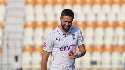 Chris Woakes played an away Test for England for the first time in two years. (REUTERS)