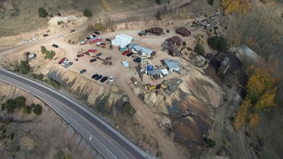 Emergency personnel stage outside the Mollie Kathleen Gold Mine in Cripple Creek, Colo., Thursday, Oct. 10, 2024, after one person died in an equipment malfunction during a tour of the mine according to the Teller County Sheriff's Department. Twelve other people remained trapped 500 feet below as of 4:30 p.m. (Arthur Trickette-Wile/The Gazette via AP) (AP) Emergency personnel stage outside the Mollie Kathleen Gold Mine in Cripple Creek, Colo., Thursday, Oct. 10, 2024, after one person died in an equipment malfunction during a tour of the mine according to the Teller County Sheriff's Department. Twelve other people remained trapped 500 feet below as of 4:30 p.m. (Arthur Trickette-Wile/The Gazette via AP) (AP)
