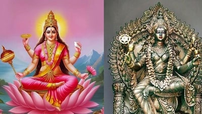 Day 9 of Navratri this year, dated October 11, is dedicated to Maa Siddhidatri (Photos: X, Wikipedia) Day 9 of Navratri this year, dated October 11, is dedicated to Maa Siddhidatri (Photos: X, Wikipedia)
