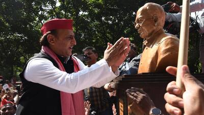 Samajwadi Party chief Akhilesh Yadav in Lucknow. (HT PHOTO) Samajwadi Party chief Akhilesh Yadav in Lucknow. (HT PHOTO)