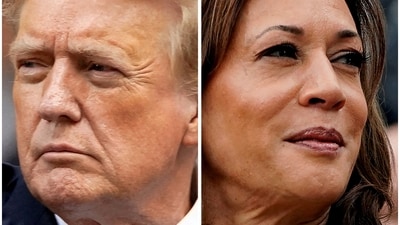 Former U.S. President Donald Trump in New York City, U.S. May 30, 2024 and U.S. Vice President Kamala Harris in Washington, U.S., July 22, 2024 in a combination of file photos. (REUTERS)