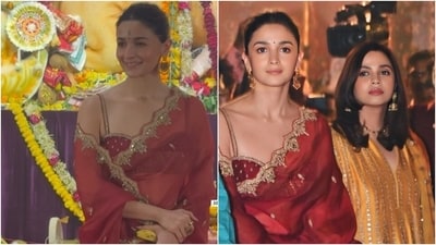 Alia Bhatt and Shaheen Bhatt celebrate Durga Puja. Alia Bhatt and Shaheen Bhatt celebrate Durga Puja.