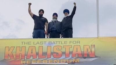pro-Khalistan figure Hardeep Singh Nijjar (centre) pro-Khalistan figure Hardeep Singh Nijjar (centre)