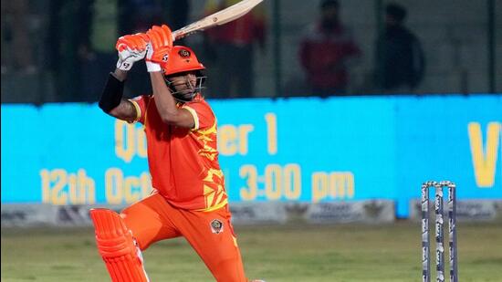 Shikhar Dhawan bats during a Legends League cricket match between Gujarat Greats and Konark Suryas. (PTI)
