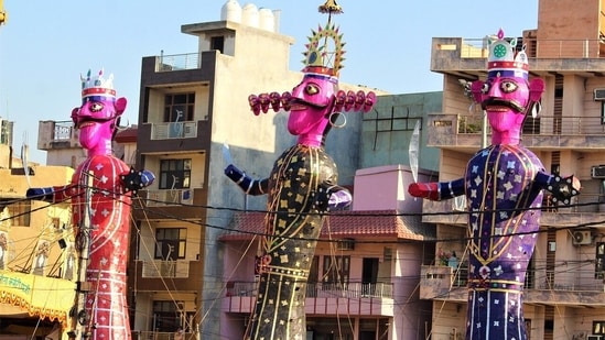 Ahead of Dussehra, Sri Ram Lila Society unveiled India's tallest Ravan effigy, standing 211 feet in Dwarka. (Representative image) (Pixabay)